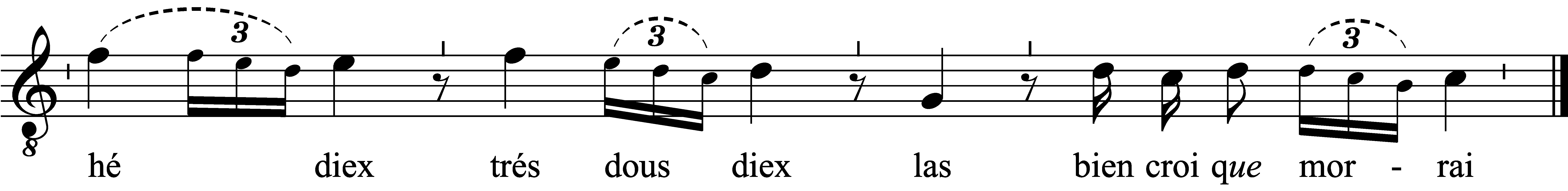 Refrain musical notation